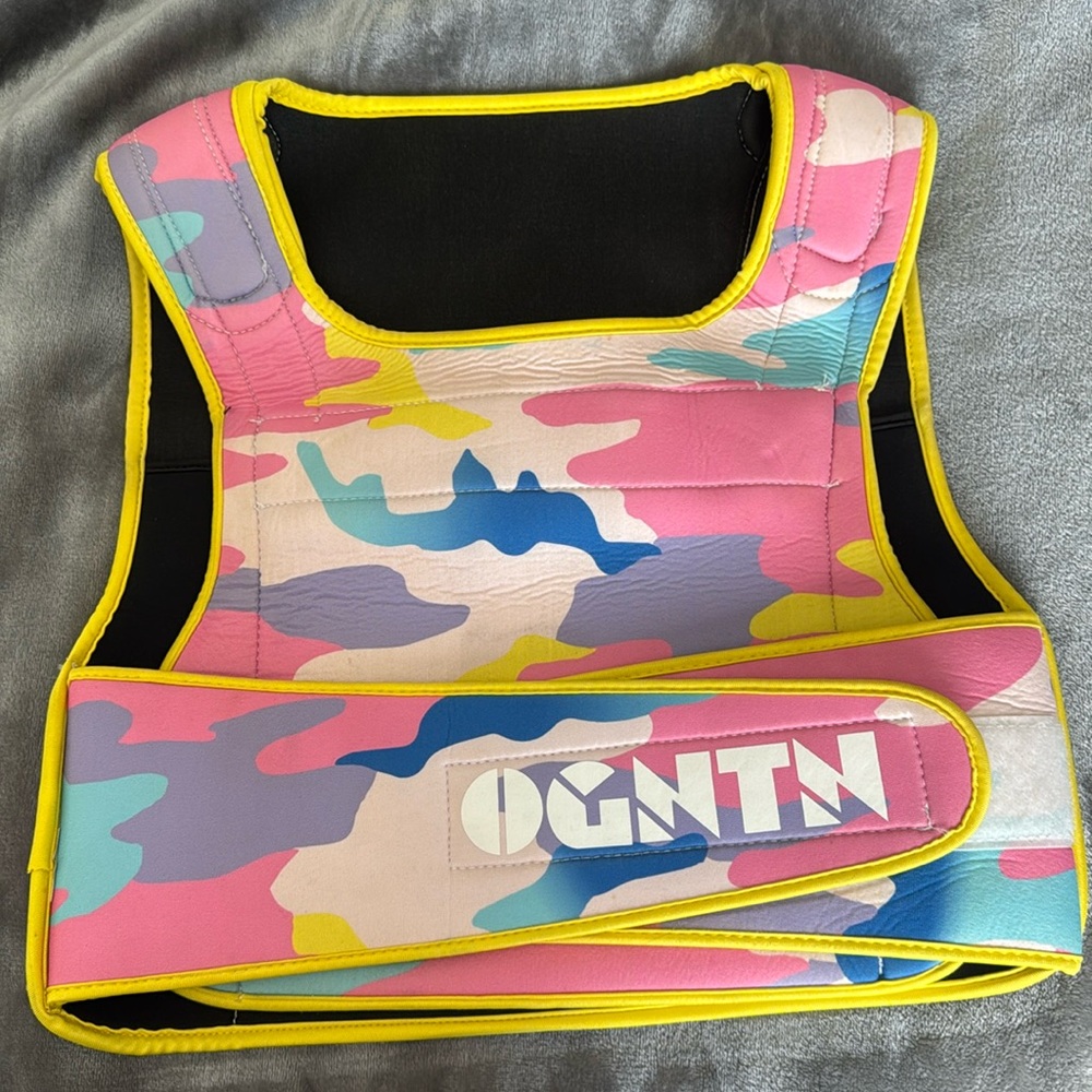 Weight vest, no weights included. Used once/twice pink camo